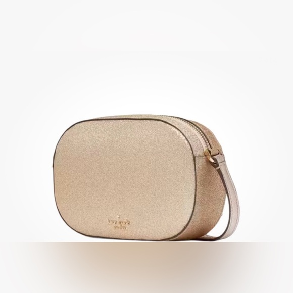 Kate spade gold glimmer crossbody camera oval purse, New in bag. Smoke free home - Picture 1 of 8